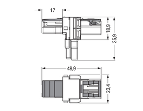 WAGO GmbH & Co. KG T-Verteiler 2-polig Kod. B,pink 770-1603