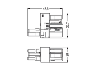 WAGO GmbH & Co. KG h-Verteiler 2-polig Kod. B,pink 770-1610