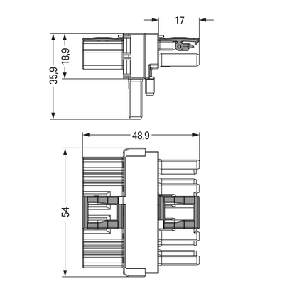 WAGO GmbH & Co. KG T-Verteiler 5-polig Kod. B,grau 770-1641