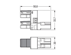 WAGO GmbH & Co. KG h-Verteiler 2-polig Kod. B,grau 770-1651