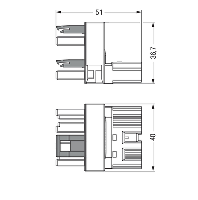 WAGO GmbH & Co. KG h-Verteiler 4-polig Kod. B,grau 770-1681