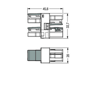 WAGO GmbH & Co. KG 3-fach-Verteiler 2-polig Kod. B,hellgrün 770-1705