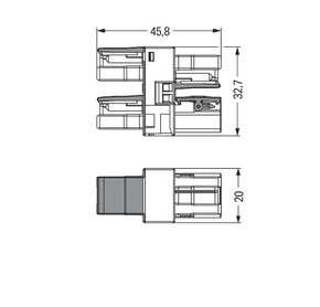 WAGO GmbH & Co. KG 3-fach-Verteiler 2-polig Kod. B,hellgrün 770-1705