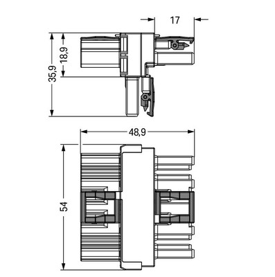 WAGO GmbH & Co. KG T-Verteiler 5-polig Kod. B,grau 770-1741