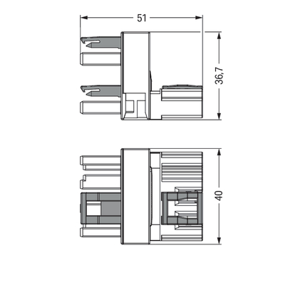 WAGO GmbH & Co. KG h-Verteiler 4-polig Kod. B,grau 770-1781