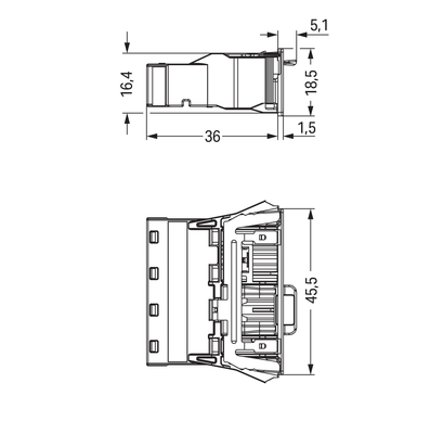 WAGO GmbH & Co. KG Snap-In-Stecker 4-polig,grün 770-2334/007-000