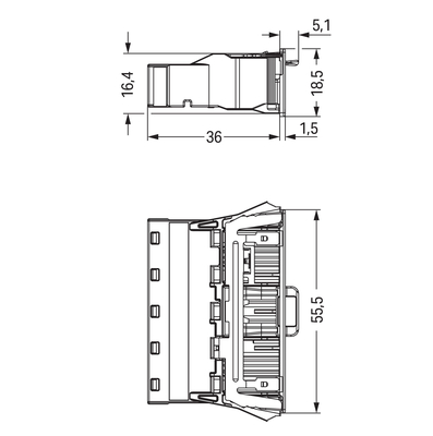 WAGO GmbH & Co. KG Snap-In-Stecker 5-polig,grün 770-2335/007-000