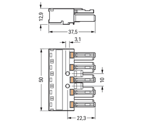 WAGO GmbH & Co. KG Buchse 5-polig Kod. B,grau 770-245/060-000