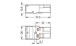 WAGO GmbH & Co. KG Stecker 2-polig Kod. B,hellgrün 770-272