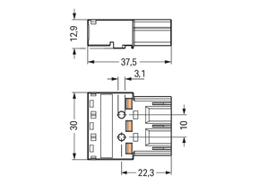 WAGO GmbH & Co. KG Stecker 3-polig Kod. B,hellgrün 770-273/073-000