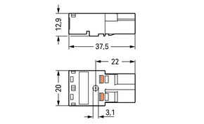 WAGO GmbH & Co. KG Stecker 2-polig Kod. B,pink 770-292/082-000