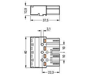 WAGO GmbH & Co. KG Stecker 4-polig Kod. B,pink 770-294
