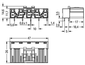 WAGO GmbH & Co. KG Stecker für Leiterplatten 5-polig,blau 770-3115/011-000