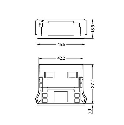 WAGO GmbH & Co. KG Snap-In-Rahmen 4-pol.,1,0 3,0mm,sw 770-319