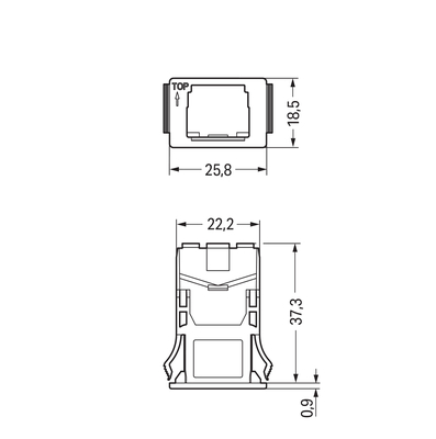 WAGO GmbH & Co. KG Snap-In-Rahmen 2-pol.,1,0 3,0mm,ws 770-337