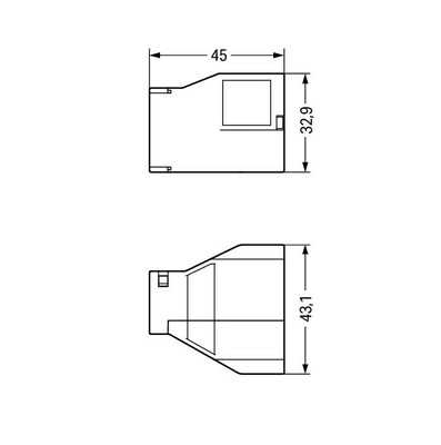 WAGO GmbH & Co. KG Zugentlastungsgehäuse Rastschelle,schwarz 770-507/047-000