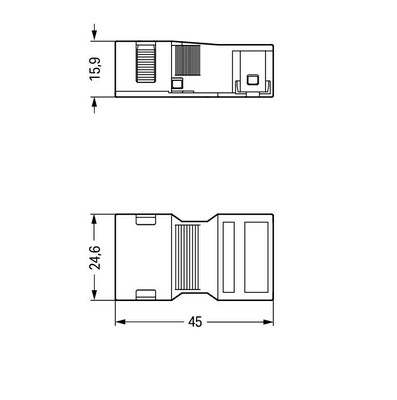 WAGO GmbH & Co. KG Zugentlastungsgehäuse mit Rastschelle,weiß 770-512/042-000