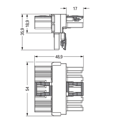 WAGO GmbH & Co. KG T-Verteiler 5-polig Kod. A,schwarz 770-622
