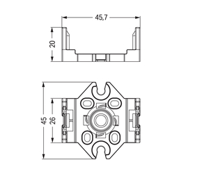 WAGO GmbH & Co. KG Montageplatte 4-polig für Verteiler,weiß 770-674