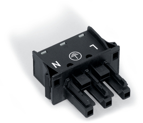 WAGO GmbH & Co. KG Snap-In-Buchse 3-polig,schwarz 770-703/009-000