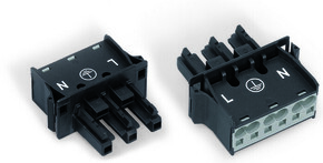 WAGO GmbH & Co. KG Snap-In-Buchse 3-polig,schwarz 770-703/009-000