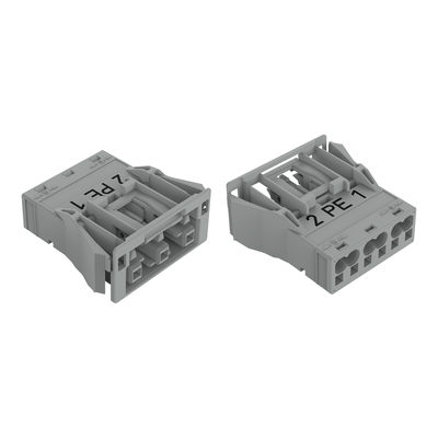 WAGO GmbH & Co. KG Snap-In-Buchse 3-polig,Kod. B,grau 770-743/062-000
