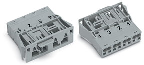 WAGO GmbH & Co. KG Snap-In-Stecker 4-polig,Kod. B,grau 770-754
