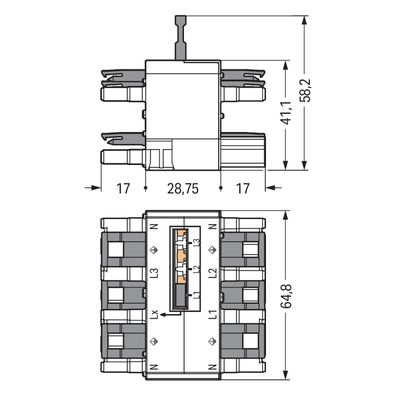 WAGO GmbH & Co. KG Verteiler 5-polig/3-polig,rot 770-940