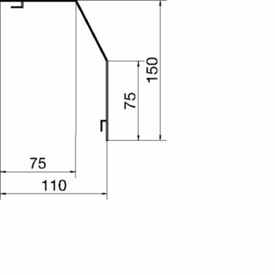 Tehalit Abdeckprofil RK 150 lgr