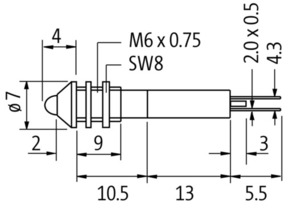 Murrelektronik LED-Anzeigebaustein grün 24VDC-20mA 71443