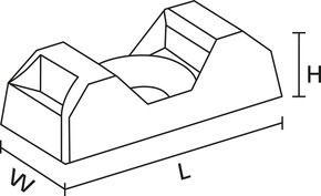 HellermannTyton Montagesockel 21x9,5mm schwarz CTQM5-PA66-BK-C1