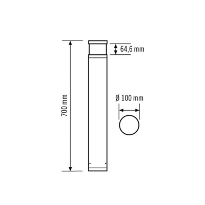 ESYLUX LED-Pollerleuchte 4000K weiß ALVABL700#EL10821158