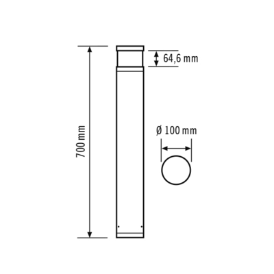 ESYLUX LED-Pollerleuchte 4000K weiß ALVABL700#EL10821158