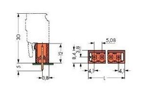 WAGO GmbH & Co. KG Stiftleiste 6p 5,08mm orange 231-366/001-000