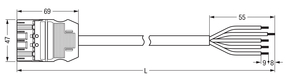 WAGO GmbH & Co. KG konfekt. Anschlussleitung B2ca,Stecker 771-9295/216-301