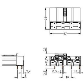 WAGO GmbH & Co. KG Stecker f.Leiterplatten 4p 10mm schwarz 770-814/011-000
