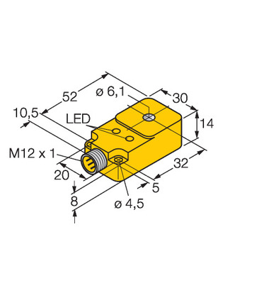 Turck Sensor induktiv BI6R-Q14-AP6X2-H1141