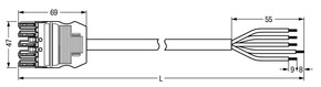 WAGO GmbH & Co. KG konfekt. Anschlussleitung Eca,Buchse 771-9975/116-202