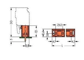 WAGO GmbH & Co. KG Stiftleiste 1,2x1,2, 7,62mm 231-763/001-000