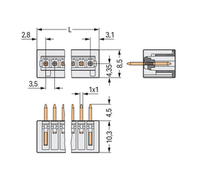 WAGO GmbH & Co. KG Stiftleiste 3p, 3,5mm 734-133