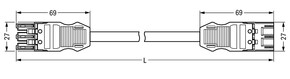 WAGO GmbH & Co. KG konfekt.Verbindungsleitung Eca,Buchse Stecker 771-9993/006-107