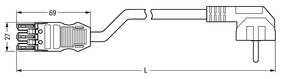 WAGO GmbH & Co. KG konfekt. Übergangsleitung Stecker,3-polig,weiß 771-9993/307-302