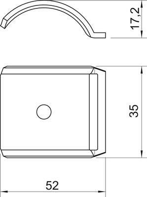 OBO Bettermann Vertr Gegenwanne 40-46mm 2058FW M 46 A2