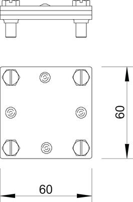 OBO Bettermann Vertr Kreuzverbinder 30mm 256 A-DIN 30 V4A