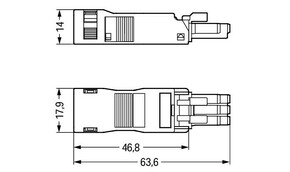 WAGO GmbH & Co. KG Buchse m.Zugentlastungsge. 3-polig,weiß 890-123