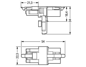 WAGO GmbH & Co. KG T-Verteiler 4-polig Kod. B,grau 890-1631