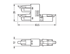 WAGO GmbH & Co. KG h-Verteiler 2-polig Kod. A,schwarz 890-1636