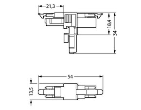 WAGO GmbH & Co. KG T-Verteiler 2-polig Kod. A,weiß 890-1656