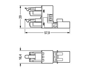 WAGO GmbH & Co. KG h-Verteiler 3-polig Kod. B,grau 890-1661
