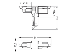 WAGO GmbH & Co. KG T-Verteiler 2-polig Kod. A,weiß 890-1665